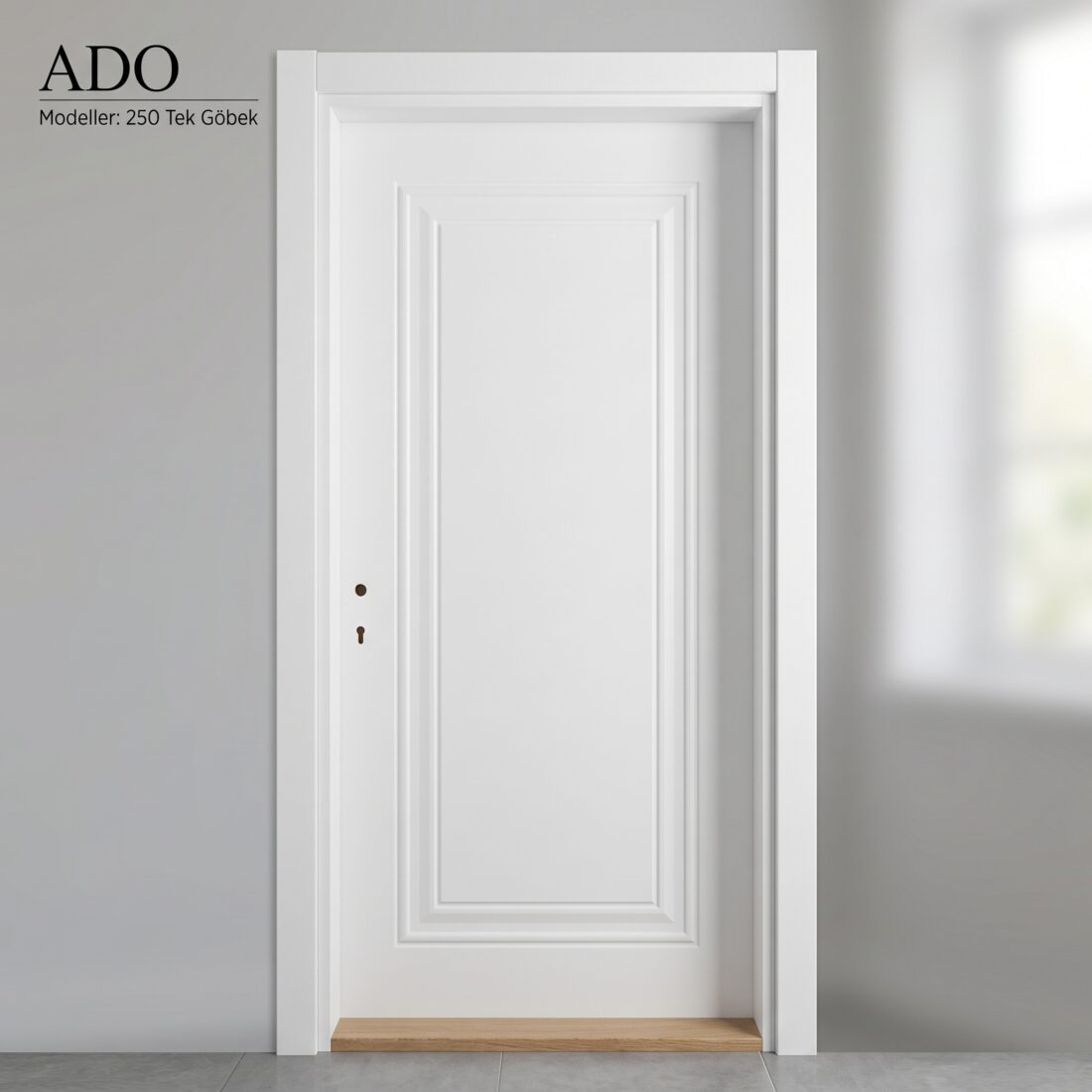 ADO 250 TEK GÖBEK DERİ BEYAZI